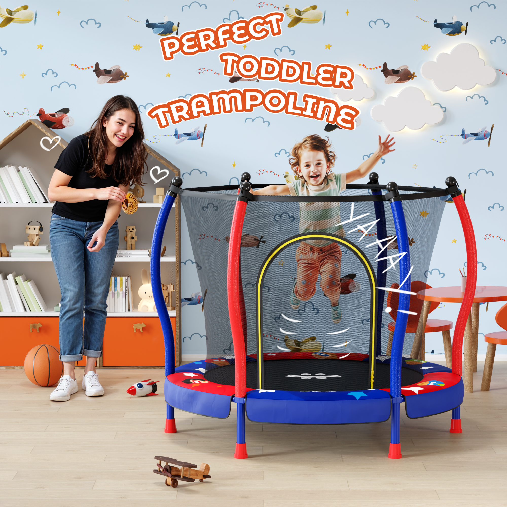 Safe & Sound Superhero - 55 Inches Trampoline