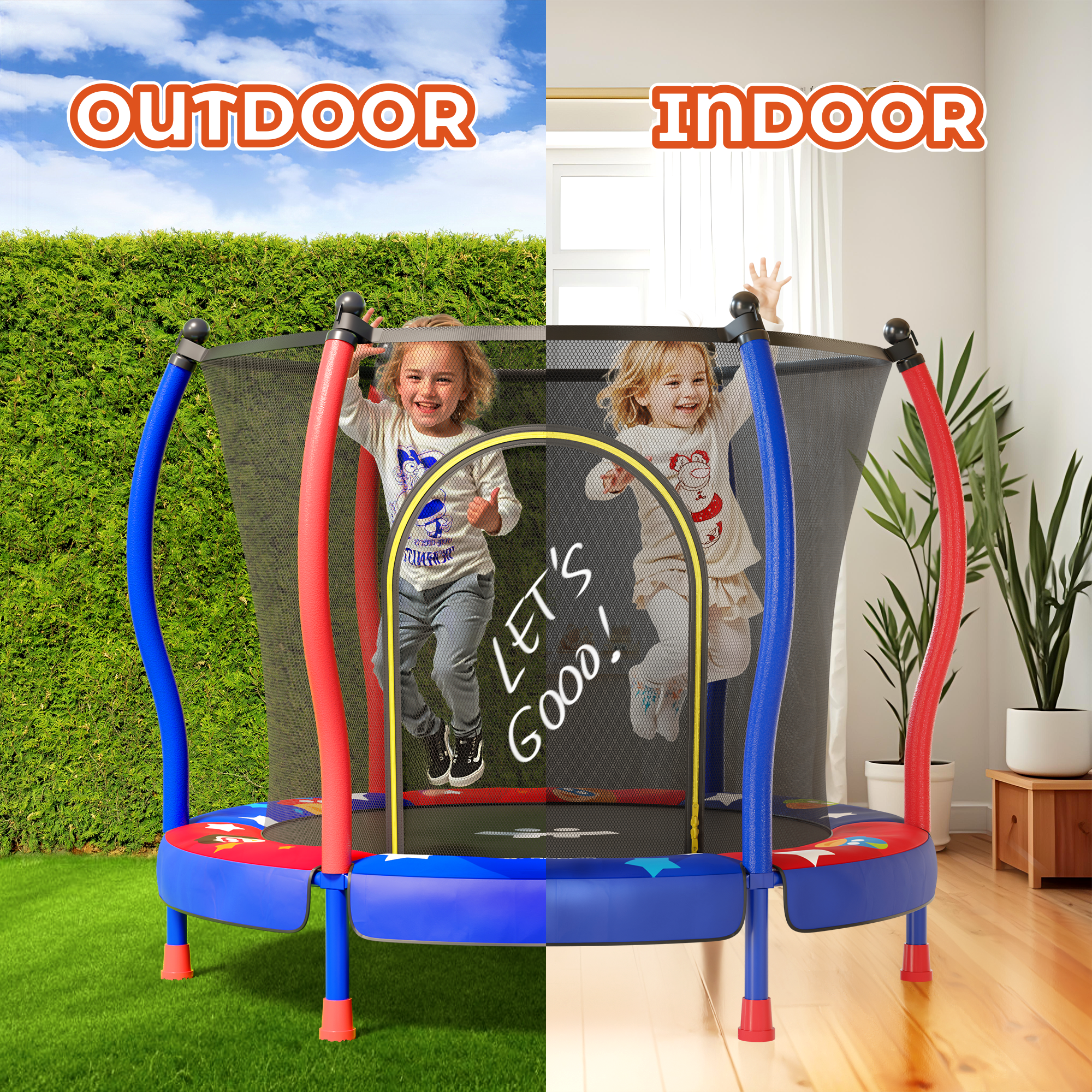 Safe & Sound Superhero - 55 Inches Trampoline